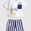 0–36 Monate | Disney-Set aus boxy T-Shirt und Shorts mit Donald-Duck-Motiv
