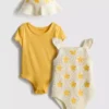 0–18 Monate | 2er-Pack Bodys und Sonnenhütli – Set für Neugeborene