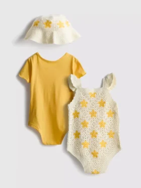 0–18 Monate | 2er-Pack Bodys und Sonnenhütli – Set für Neugeborene