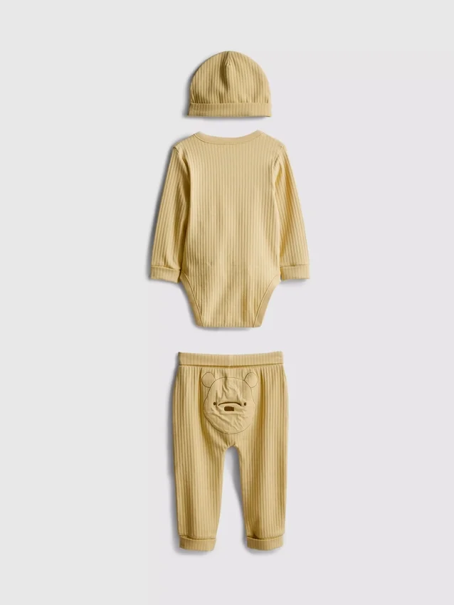 0–18 Monate | 3-teiliges «Disney’s Winnie the Pooh»-Set für Neugeborene mit Platz zum Wachsen für Bekleidung