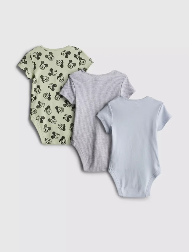 0–18 Monate | 3er-Pack Disney-Bodys für Neugeborene mit Mickey Mouse und Donald Duck – «Room to Grow»