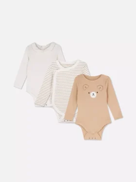 0–18 Monate | 3er-Pack «Room to Grow» Langarm-Bodys für Neugeborene