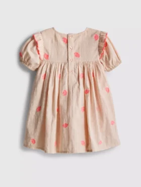 0–18 Monate | Besticktes Smock-Kleid für Neugeborene
