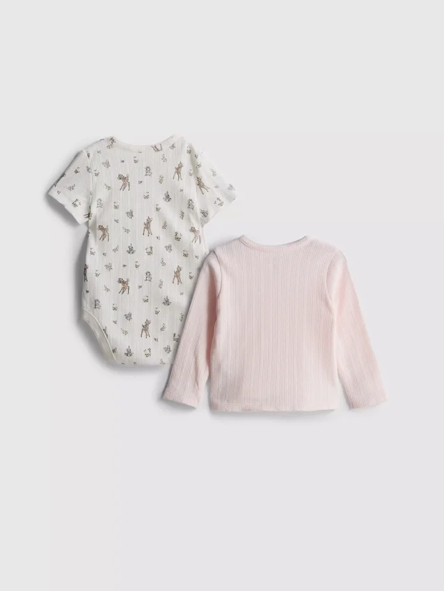 0–18 Monate | Disney-Bambi-Set aus Body und Strickjacke für Neugeborene