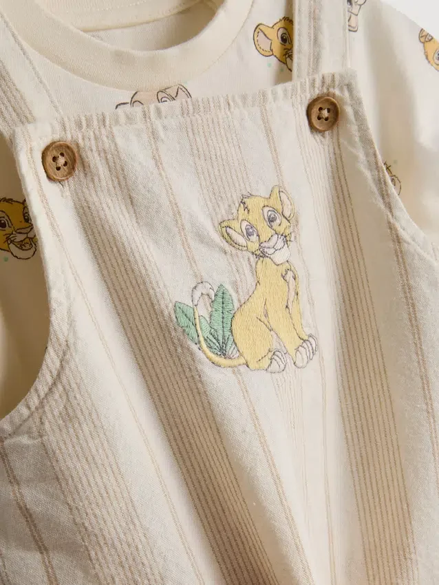 0–18 Monate | Disney’s «Der König der Löwen»-Set aus Body und Latzhose für Neugeborene
