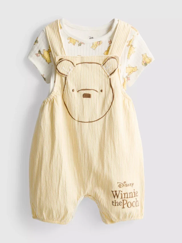 0–18 Monate | Disney-Set aus Body und Latzhose mit Winnie-Puuh-Motiv für Neugeborene