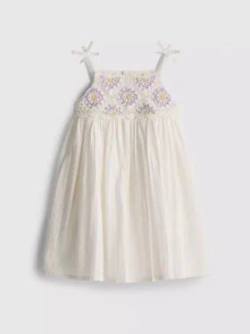 0–18 Monate | gehäkeltes Smock-Kleid für Neugeborene