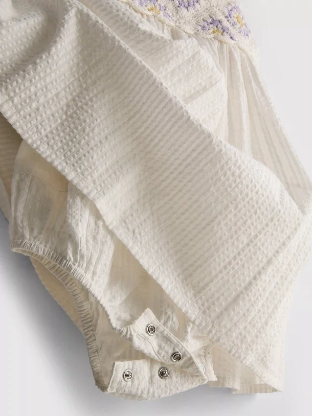 0–18 Monate | gehäkeltes Smock-Kleid für Neugeborene