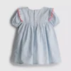 0–18 Monate | Gestreiftes Seersucker-Kleid für Neugeborene