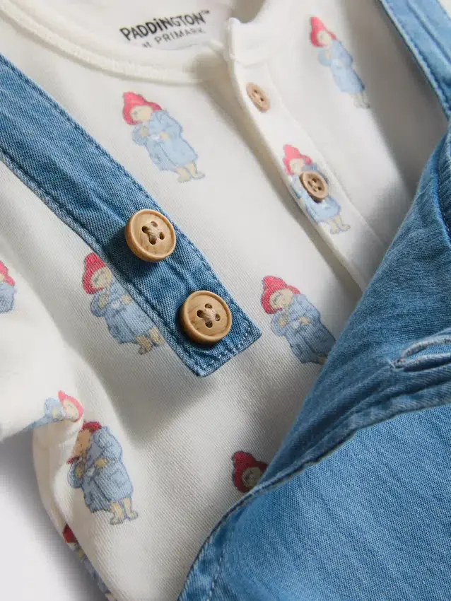 0–18 Monate | Paddington-Bär-Body und -Latzhose – Set für Neugeborene