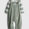 0–18 Monate | Set aus Langarm-Body und Latzhose mit Waffelstruktur für Neugeborene
