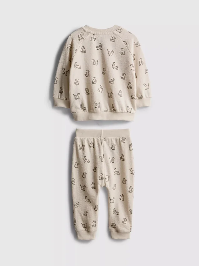 0–18 Monate | Set aus Sweatshirt mit Hundemotiv und Jogginghose für Neugeborene