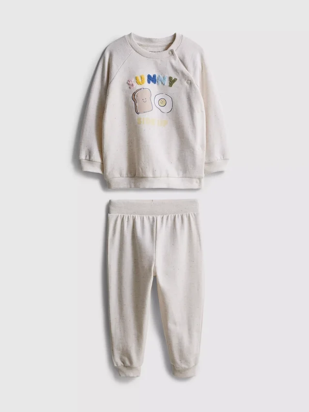 0–18 Monate | Set aus Sweatshirt und Jogginghose mit Bündchen für Neugeborene