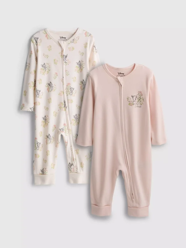 0–24 Monate | 2er-Pack Disney-Bambi-Strampler mit Reissverschluss