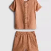0–24 Monate | Set aus Cheesecloth-Hemd und Shorts