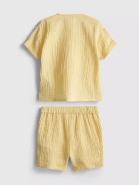0–24 Monate | Set aus Cheesecloth-Hemd und Shorts