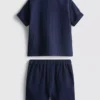0–24 Monate | Set aus Cheesecloth-Hemd und Shorts