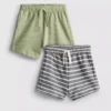 0–36 Monate | 2er-Pack strukturierte Shorts