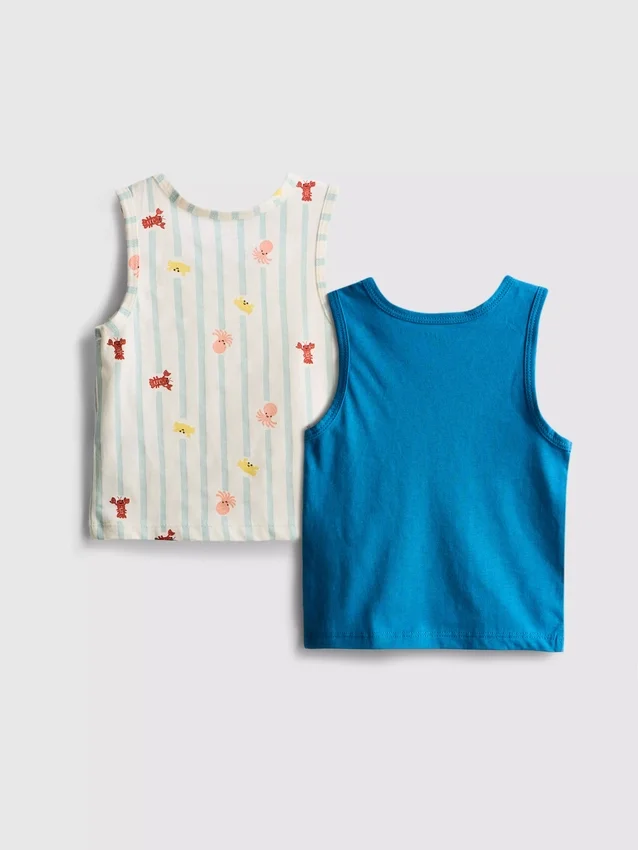 0–36 Monate | 2er-Pack Tank-Tops mit Meeresmotiven