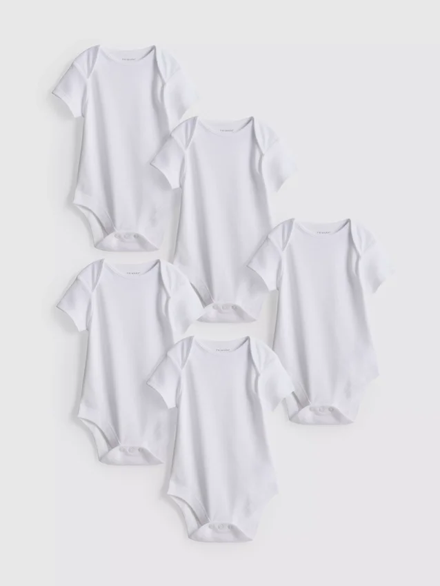 0–36 Monate | 5er-Pack kurzärmelige Bodys
