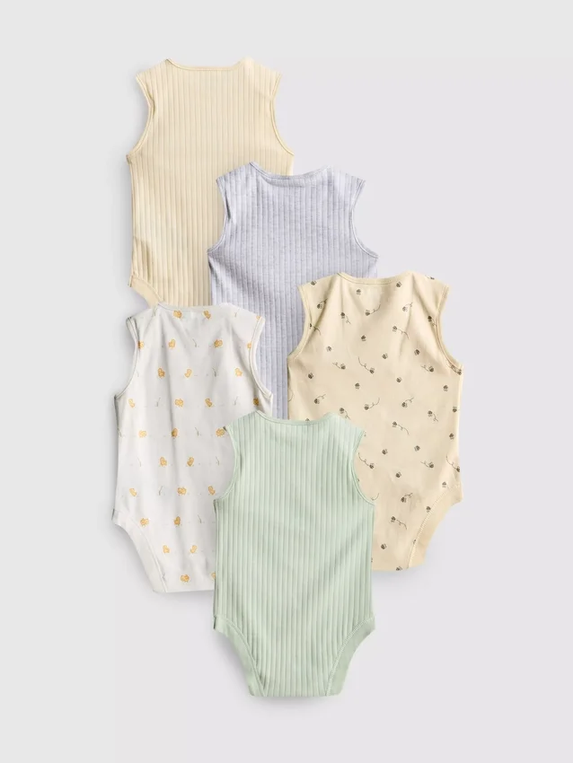 0–36 Monate | 5er-Pack ärmellose Bodys