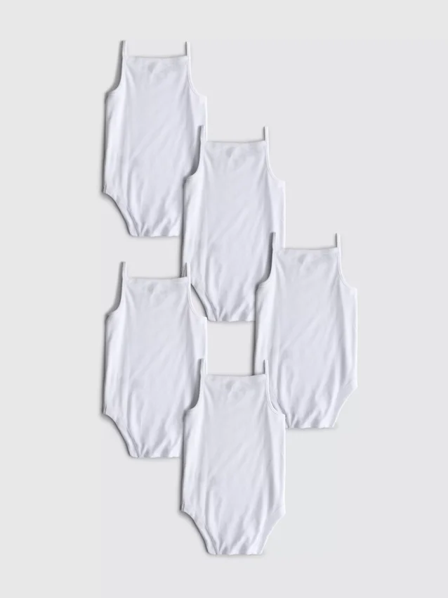 0–36 Monate | 5er-Pack ärmellose Strampler mit Trägern