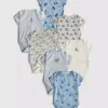 0–36 Monate | 7er-Pack kurzärmelige Bodys mit Disney-Mickey-Mouse-Motiv