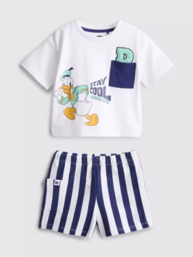 0–36 Monate | Disney-Set aus boxy T-Shirt und Shorts mit Donald-Duck-Motiv