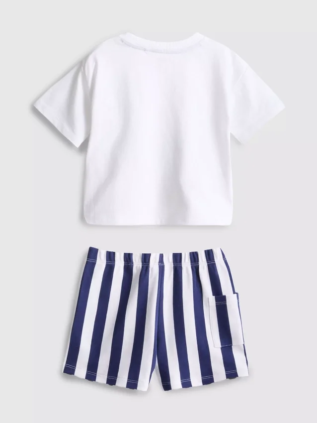 0–36 Monate | Disney-Set aus boxy T-Shirt und Shorts mit Donald-Duck-Motiv