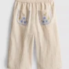 0–36 Monate | Hose mit geradem Bein und Blumenapplikation