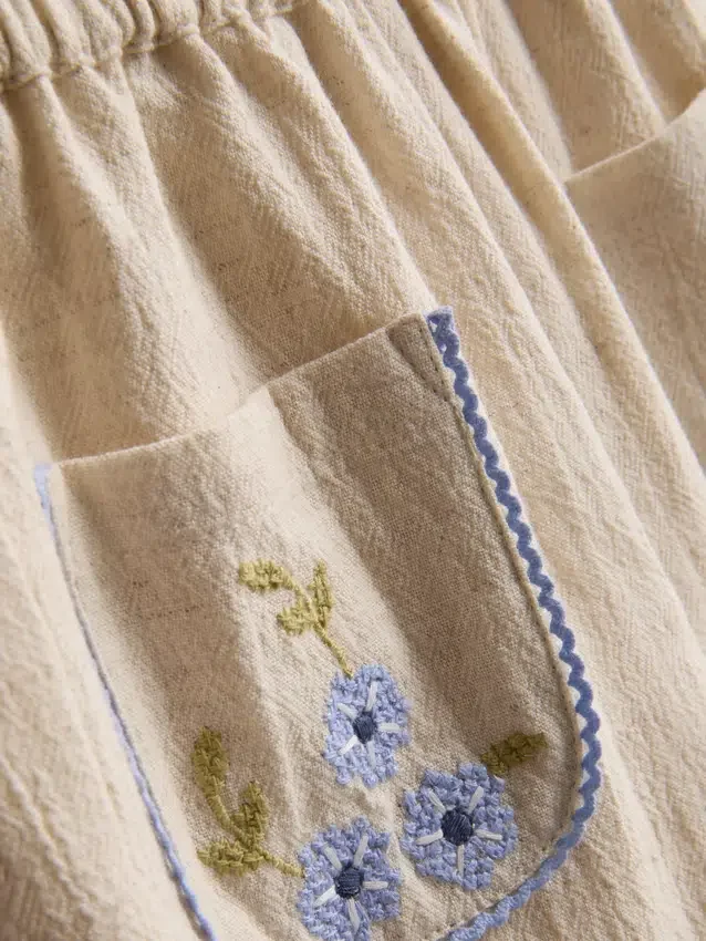 0–36 Monate | Hose mit geradem Bein und Blumenapplikation