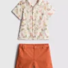 0–36 Monate | Set aus bedrucktem Hemd und Chino-Shorts