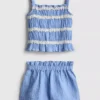 0–36 Monate | Set aus gerafftem Oberteil und Shorts