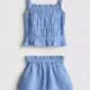 0–36 Monate | Set aus gerafftem Oberteil und Shorts