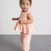 0–36 Monate | Set aus gestreiftem Peplum-Oberteil und Hose
