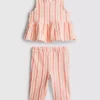 0–36 Monate | Set aus gestreiftem Peplum-Oberteil und Hose