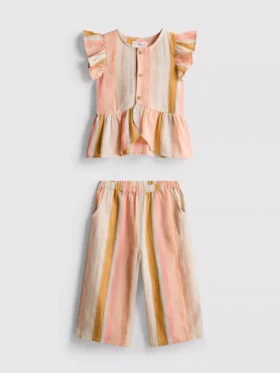 0–36 Monate | Set aus gestreiftem Rüschen-Top und Hose