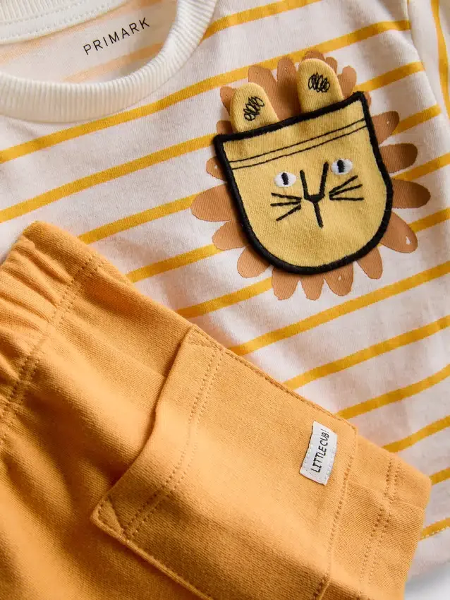 0–36 Monate | Set aus kastenförmigem T-Shirt und Shorts