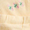 0–36 Monate | Set aus Oberteil mit gesticktem Blumenmuster und Peplum-Saum sowie Shorts