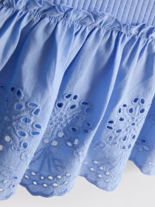0–36 Monate | Set aus ärmellosem Oberteil mit Ösen und Shorts