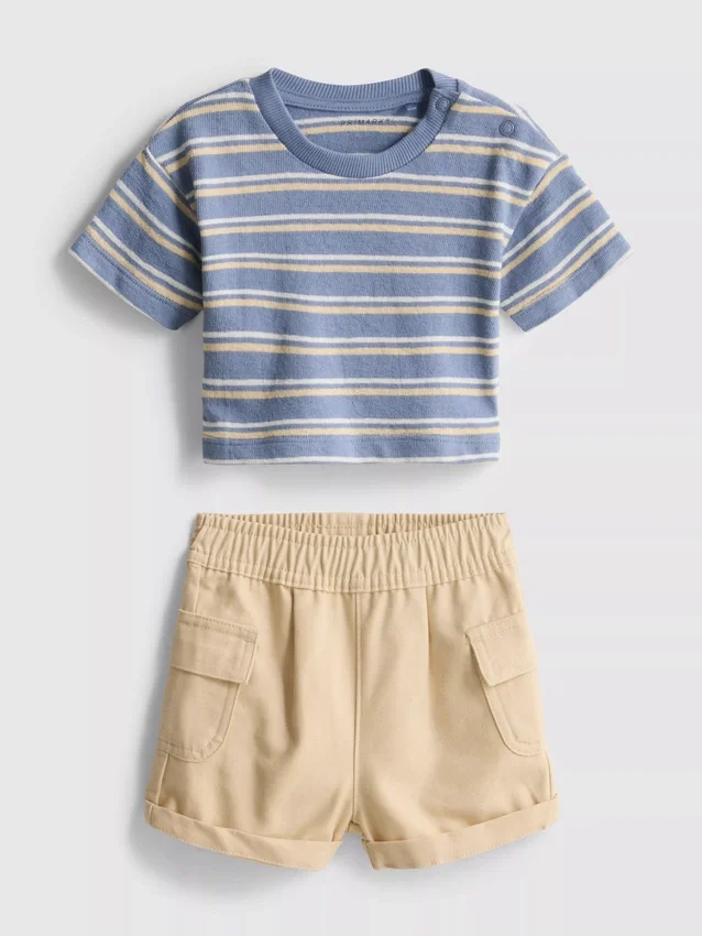 0–36 Monate | Set aus T-Shirt und Cargoshorts