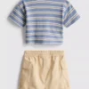 0–36 Monate | Set aus T-Shirt und Cargoshorts
