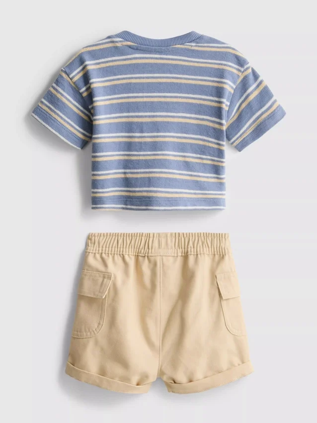 0–36 Monate | Set aus T-Shirt und Cargoshorts