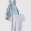 0–36 Monate | Set aus T-Shirt und Latzhose mit Obststickerei