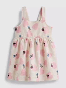 0–36 Monate | Strukturiertes Smock-Kleid mit Minnie Mouse und Daisy Duck von Disney