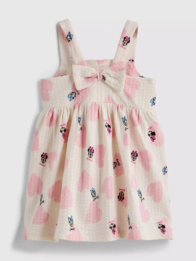 0–36 Monate | Strukturiertes Smock-Kleid mit Minnie Mouse und Daisy Duck von Disney