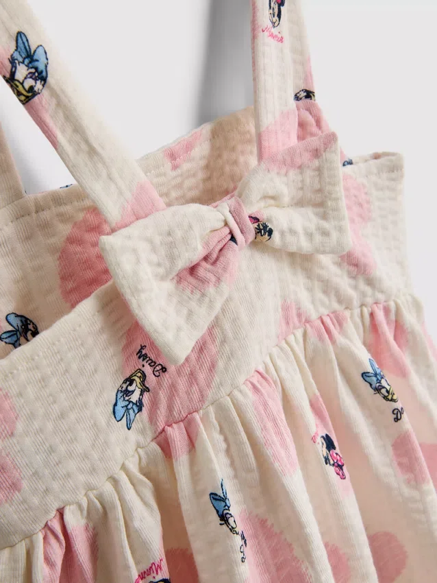 0–36 Monate | Strukturiertes Smock-Kleid mit Minnie Mouse und Daisy Duck von Disney