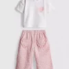 0–36 Monate | T-Shirt- und Hosen-Set mit Herztasche