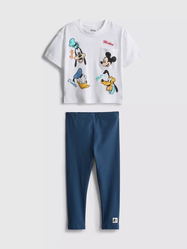 0–36 Monate | T-Shirt- und Leggings-Set mit Disneys Mickey Mouse und Freunden