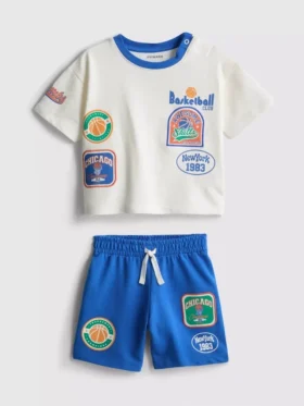 0–36 Monate | T-Shirt- und Shorts-Set mit Basketball-Motiv